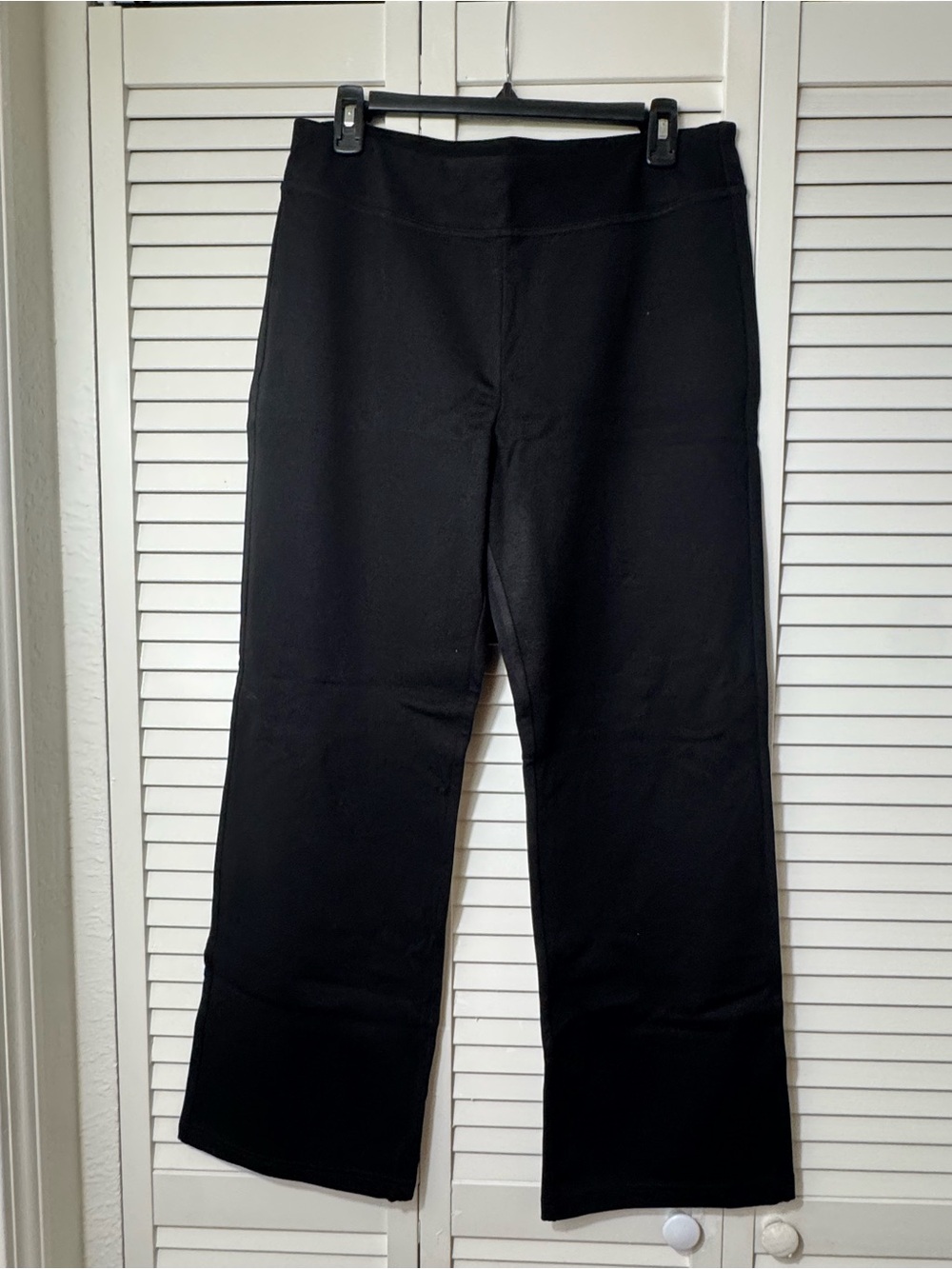 Petite Black Pull-On Stretch Pants